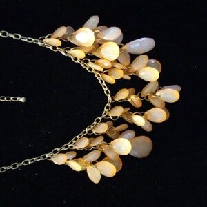 Lucite bead collar necklace